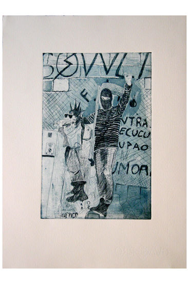 punk not dead Aquatint