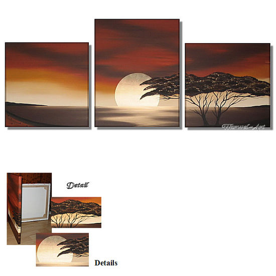 Kenya Sundown VIII Acrylic Canvas Landscaping