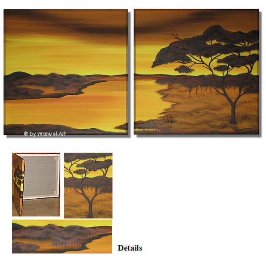 African Landscape Acrylic Canvas Landscaping