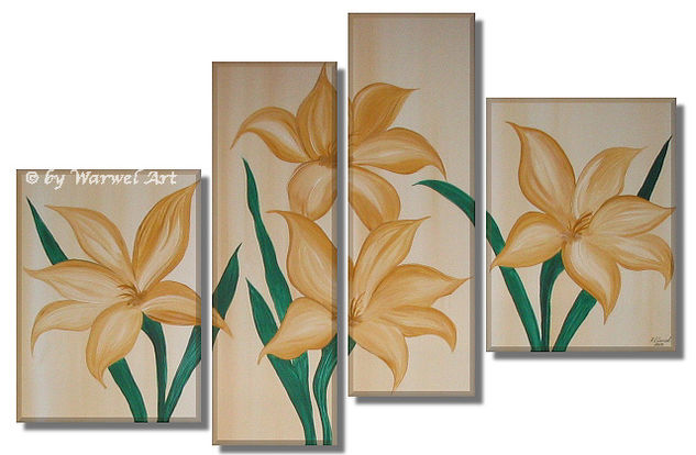 Gladiolus Acrylic Canvas Floral Painting