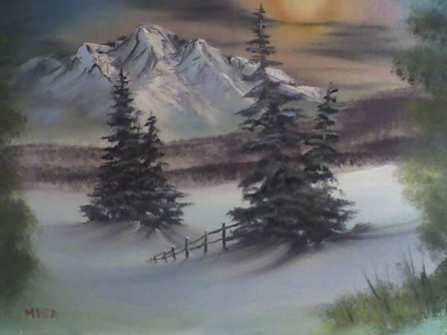 schneelandschaft Oil Canvas