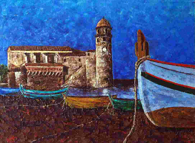 Collioure L'Eglise Others Canvas Marine Painting