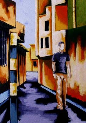 CAMINANDO Acrylic Canvas Figure Painting