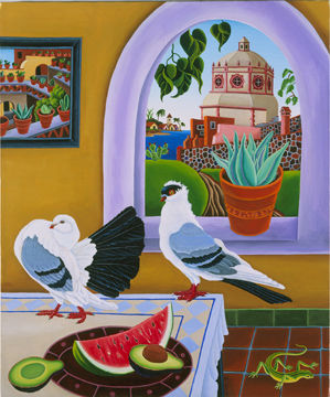 Las Palomas Acrylic Canvas Animals