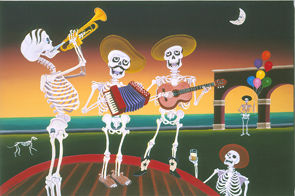 Viva la Muerte Acrylic Canvas Figure Painting