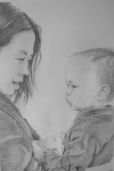 Madre e hijo Charcoal