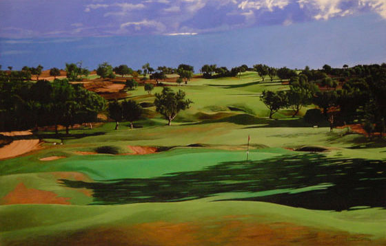 Golf de Valle de Pinto Acrylic Canvas Landscaping