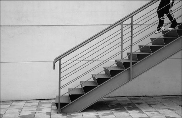 escalera Conceptual/Abstract Black and White (Digital)