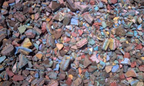 Piedras, grava, y arena