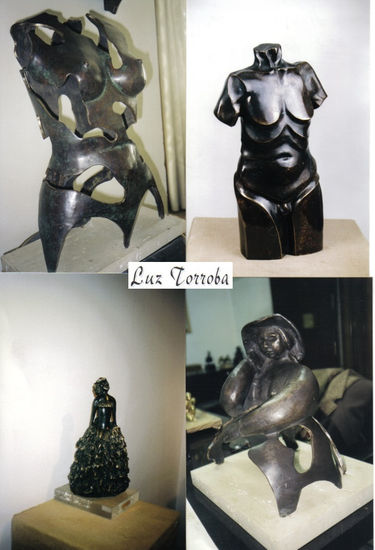 pectorales, dama  y menina Bronce Figurativa