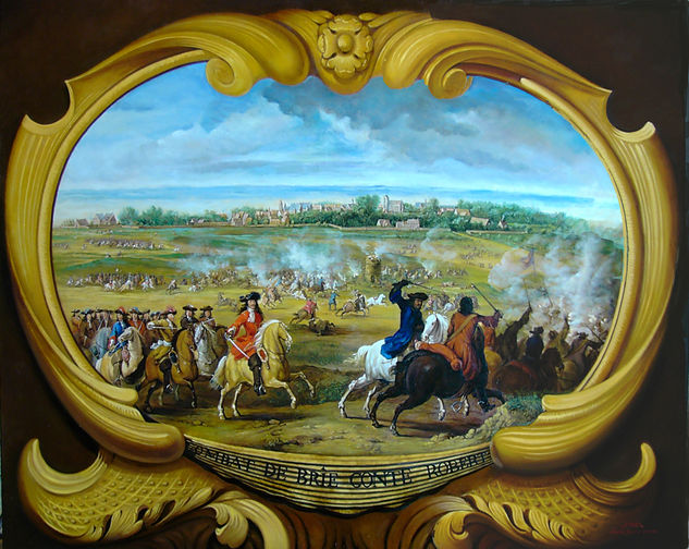 Combat de Brie Comte Robert Óleo Lienzo Otros