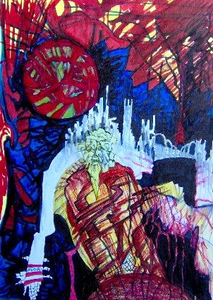 Wien-Simmering-Gastürme/Vienna-Simmering-Gastowers/Viena-Simmering-Gastorres Acrylic Paper Figure Painting