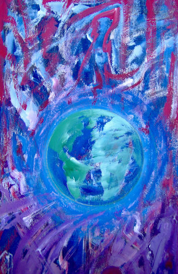 Planet-Erde Acrylic Others Figure Painting