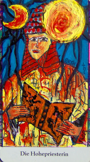 Die-Priesterin Acrylic Paper Figure Painting