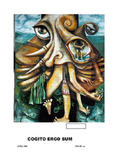 Cogito ergo sum Acrylic Canvas Figure Painting