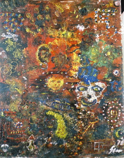 Erste-Ölbild-1975 Oil Canvas Figure Painting