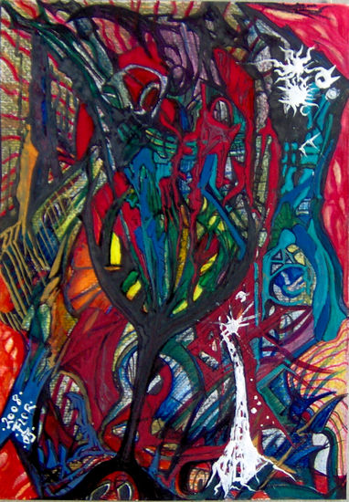 Licht im Weiß Acrylic Paper Figure Painting