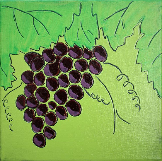 Uvas negras Acrylic Canvas Still Life Paintings