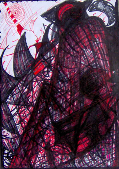 Welten-Beobachter: 1950 bis 2008 Felt-tip pen Paper Figure Painting