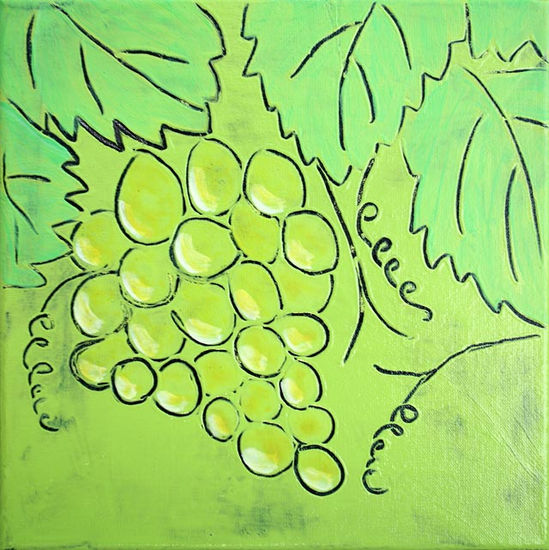 Uvas Blancas Acrylic Canvas Still Life Paintings