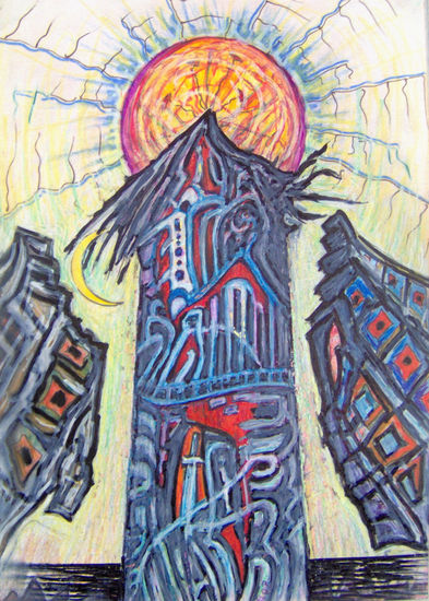 Wacht-Turm-Betrachter Acrylic Paper Figure Painting