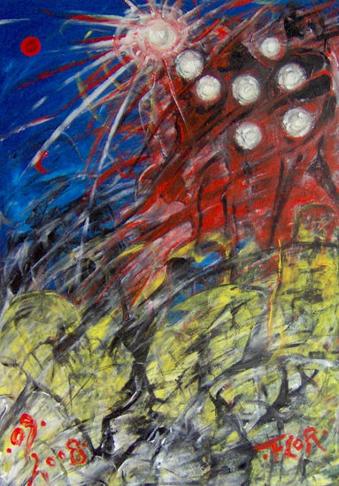 Wien: Nacht-Insel/Vienna: Night Island/ Viena: Noche de la Isla Acrylic Panel Figure Painting