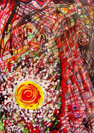 Re-Set: Herbstzeit-Ewigkeit/Re-Set: Autumn time eternity/Re-Set: Otoño tiempo la eternidad Mixed media Card Figure Painting