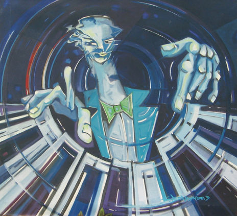 Pianista azul