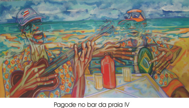 Pagode no bar da praia IV Acrylic Canvas