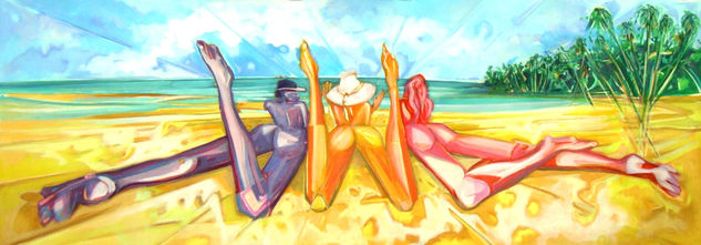 fofoca na praia Acrylic Canvas