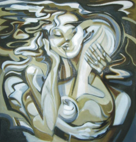 Beso y abrazo