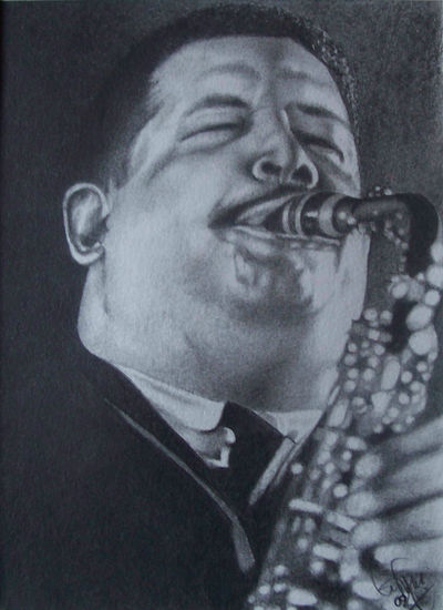 Jazz-Cannonball Adderly Graphite Paper Portrait