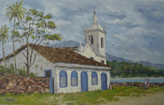 Igreja Nossa Senhora das Dores "Capelinha"- Paraty Óleo Lienzo Paisaje