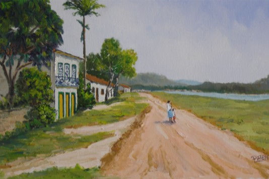 Casa de D.João em Paraty Oil Canvas Landscaping