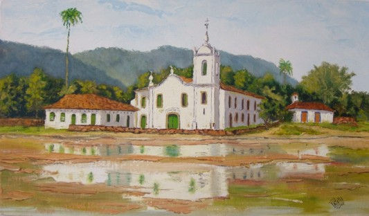 Maré baixa em Paraty Óleo Lienzo Paisaje