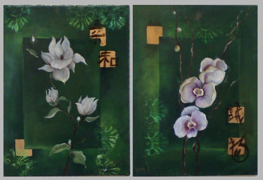 DUO FLORAL VERDE