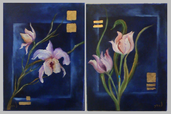 DUO FLORAL AZUL