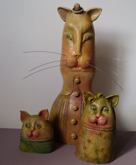 Cat...sons Carving Figurative