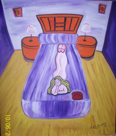 lonely is waiting Oil Panel Nude Paintings