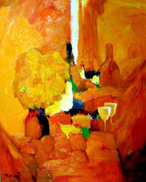 Abstract oil painting