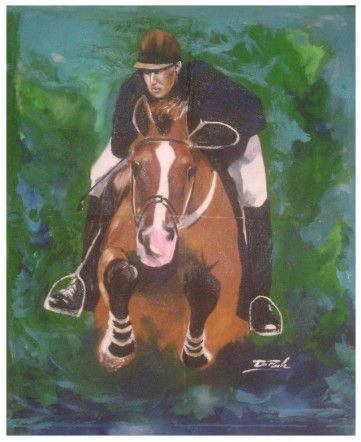 Cavalo em salto