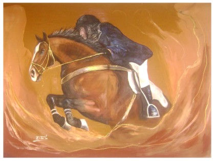 O salto Oil Canvas