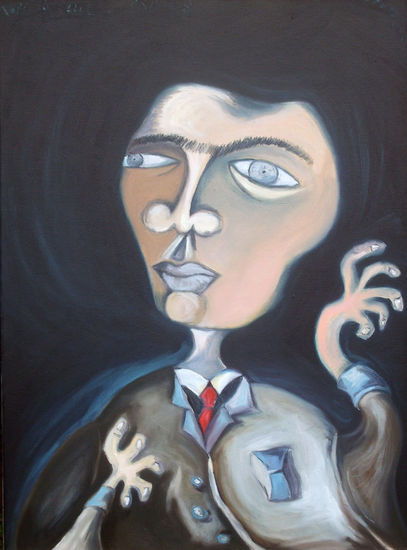 Self-portrait Oil Canvas Figure Painting