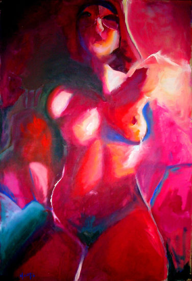 Desnudo en Rojo Oil Canvas Nude Paintings