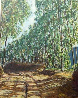 TRAIL TO "GALIPAN" IN AVILA HILL (1981) Acrylic Canvas Landscaping