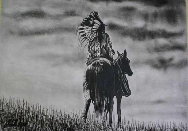 Cheyenne in the prairie.