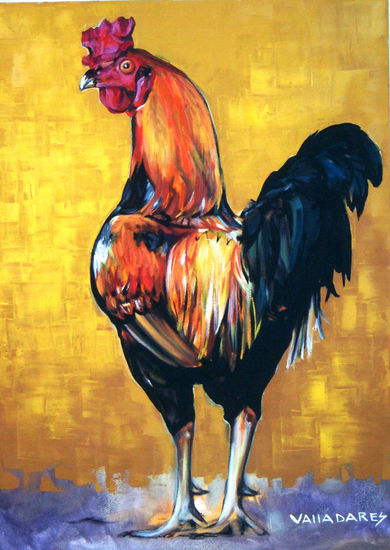 RoosterII Oil Canvas Animals