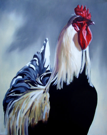 RoosterIII Oil Canvas Animals