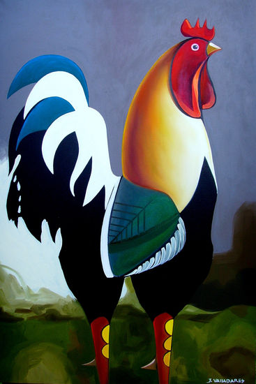 RoosterIV Oil Canvas Animals