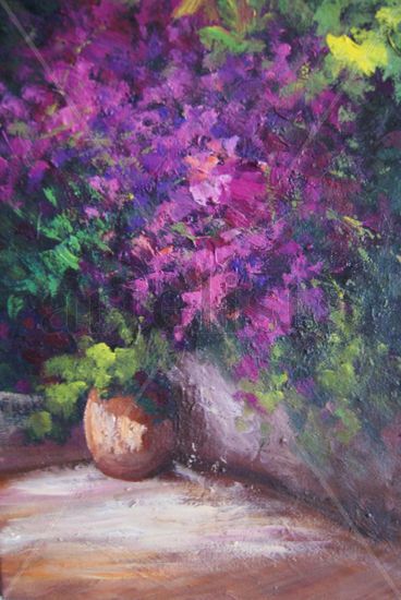 bougambilias Oil Canvas Floral Painting